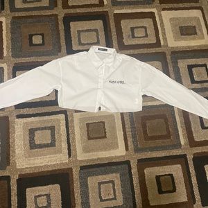 SHEIN Women’s Cropped Button Down